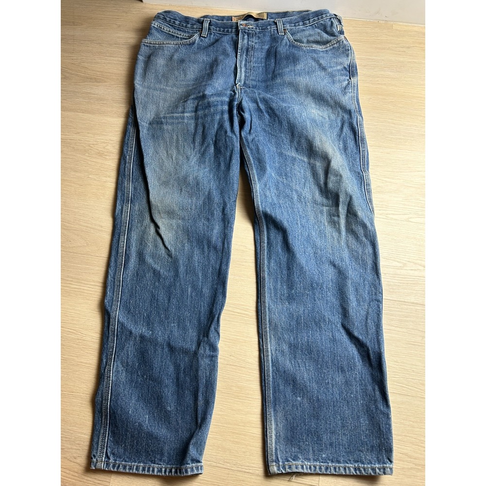 Levis 550 Mens 40 x 32 Relaxed Fit Tapered Leg Blue Denim Jeans Medium Wash